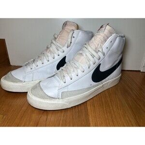 Nike Blazer Mid '77 Vintage Shoes Womens Size 10.5 White Black Sail CZ1055-100